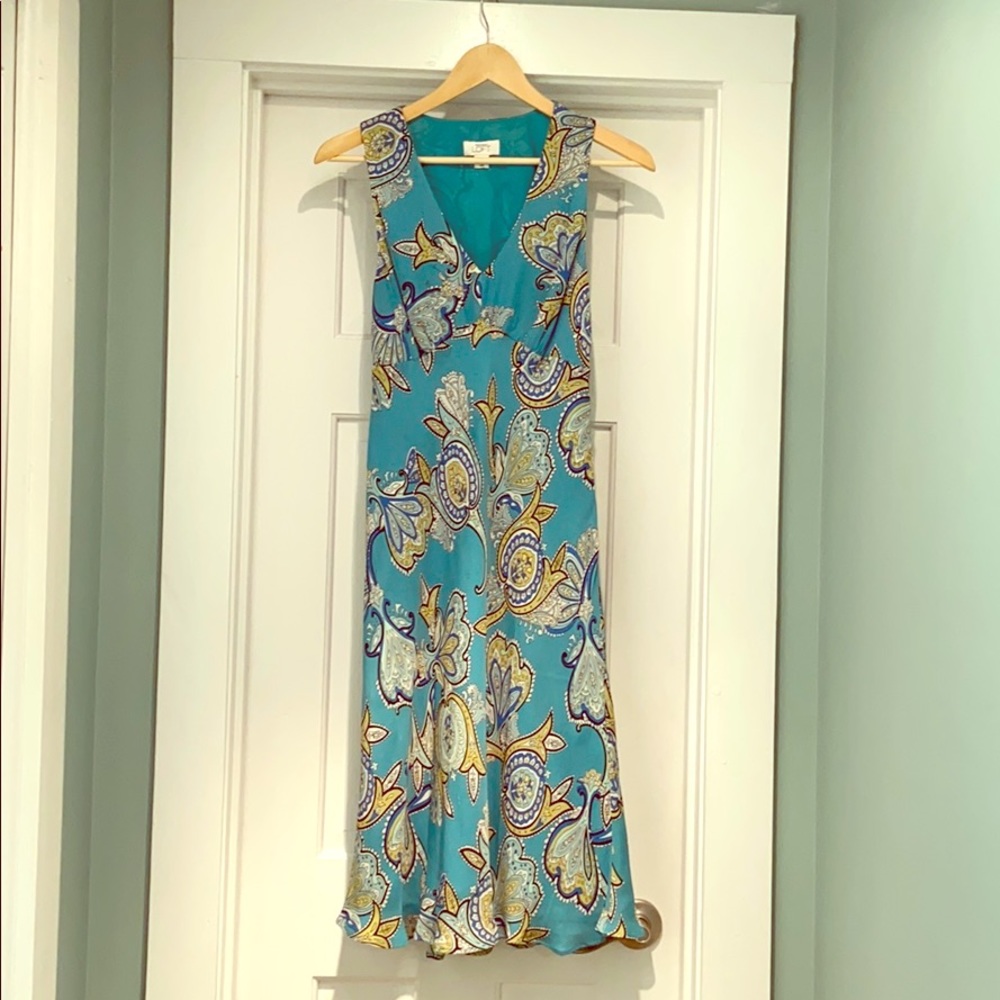 Blue paisley dress